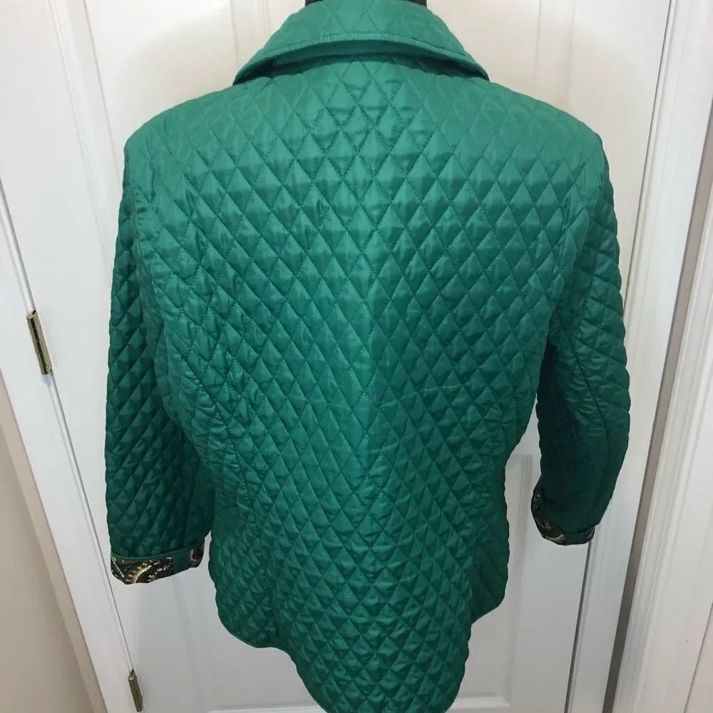 Briggs New York green lined snap front jacket - Picture 8 of 11